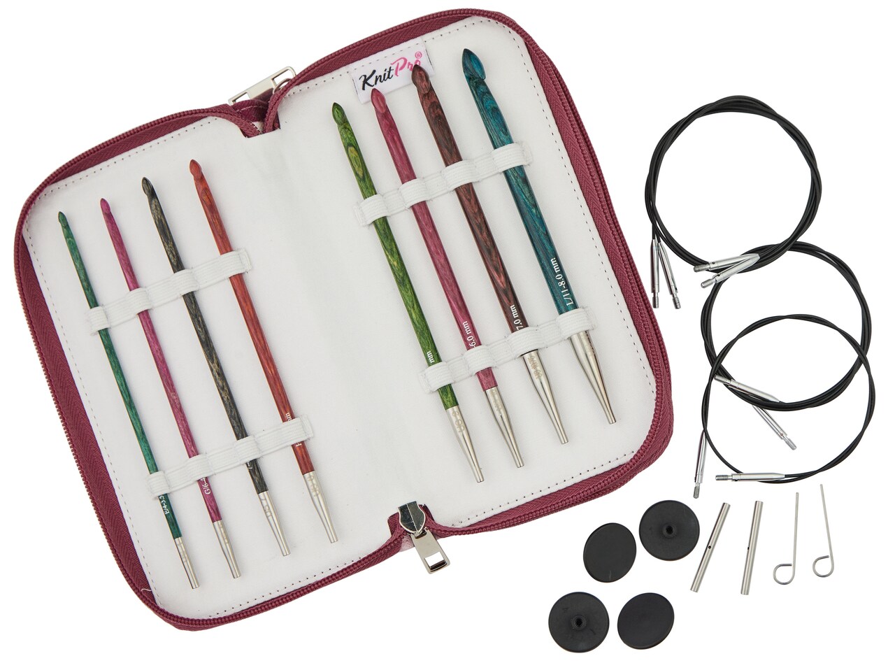 KnitPro-Dreamz Deluxe Afghan/Tunisian Crochet Hook Set-Set Of 8 - Assorted Sizes